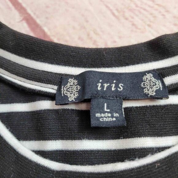 Iris stripped asymmetrical dress L - Picture 4 of 7